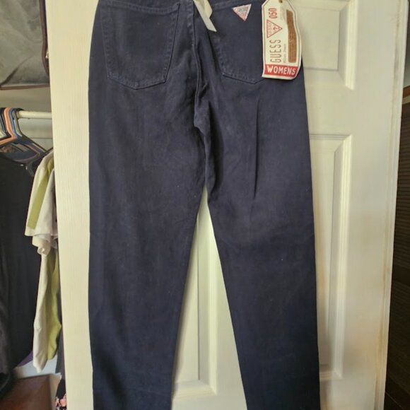 Vintage 80s/90s Guess Slim Fitted Jeans Sz 26 Midnight Blue NWT Rare - Picture 5 of 7